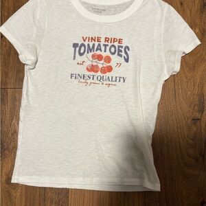 American Eagle White Tomato Tee